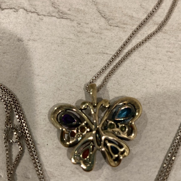 Sterling butterfly necklace - Picture 6 of 8